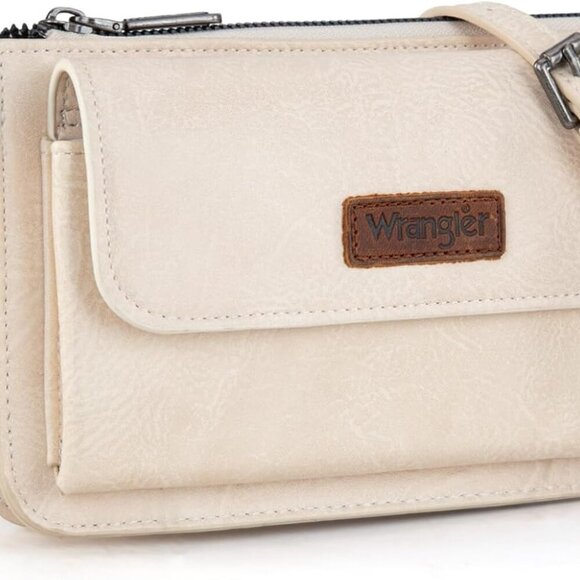 Wrangler RFID Crossbody Wallet Purse Vegan Leather Small Purses for Women with P - Picture 1 of 7